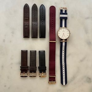 Daniel Wellington watch and straps set